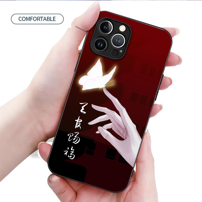 Heaven Official 's Blessing 02 Ốp Điện Thoại Kính Cho IPhone 16 15 14 13 12 11 Pro XR XS Max Plus Mini X XR 8 7 6s SE2 / 3 Cover