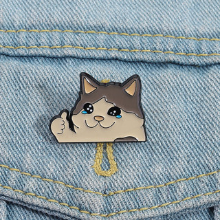 Nước Mắt Dễ Thương Meow Men Trâm Cá Tính Sáng Tạo Động Vật Huy Hiệu Hoạt Hình Kim Loại Pin Ba Lô Quần Áo Phụ Kiện Quà Tặng Cho Bạn Bè