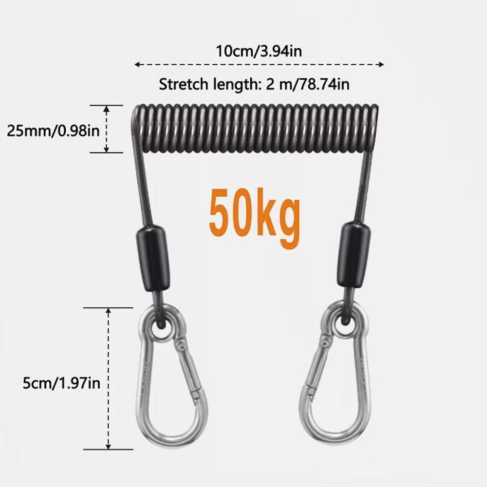 LACYES Dây đàn hồi co giãn chịu lực, khóa leo dây, giữ dây câu, an toàn