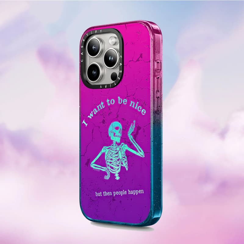 CASETiFY X be nice Case Black Edge Peach Haze Cotton Candy Collection Color Clear Hard Case Impact Case cho Apple IPhone 12 13 14 15 16 Pro Max Plus có hộp