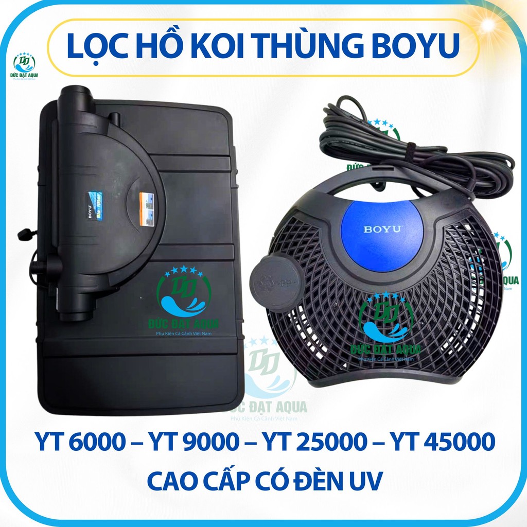 Lọc Hồ Koi thùng BOYU YT 6000 – YT 9000 – YT 25000 – YT 45000, có đèn uv, Thiết kế đẹp – gọn gàng 3