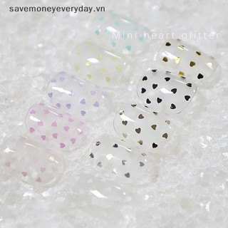 [savemoneyeveryday] 1Jar 1mm Lấp Lánh Tình Yêu Móng Tay Lấp Lánh Trái Tim Lấp Lánh Trang Trí Móng Tay Thiết Kế Salon Móng Tay Phụ Kiện Dễ Thương DIY Nail Art Design [vn]