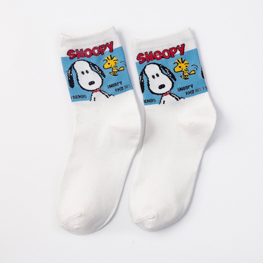 Tất Hoạt Hình Snoopy Ống Giữa Phong Cách Mới Cặp Đôi Hàn Quốc Cotton Hợp Thời Trang | BigBuy360 - bigbuy360.vn