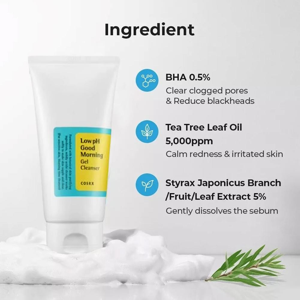 Sữa rửa mặt Low Ph Good Morning Gel Sữa rửa mặt dưỡng ẩm nhẹ nhàng R0l1