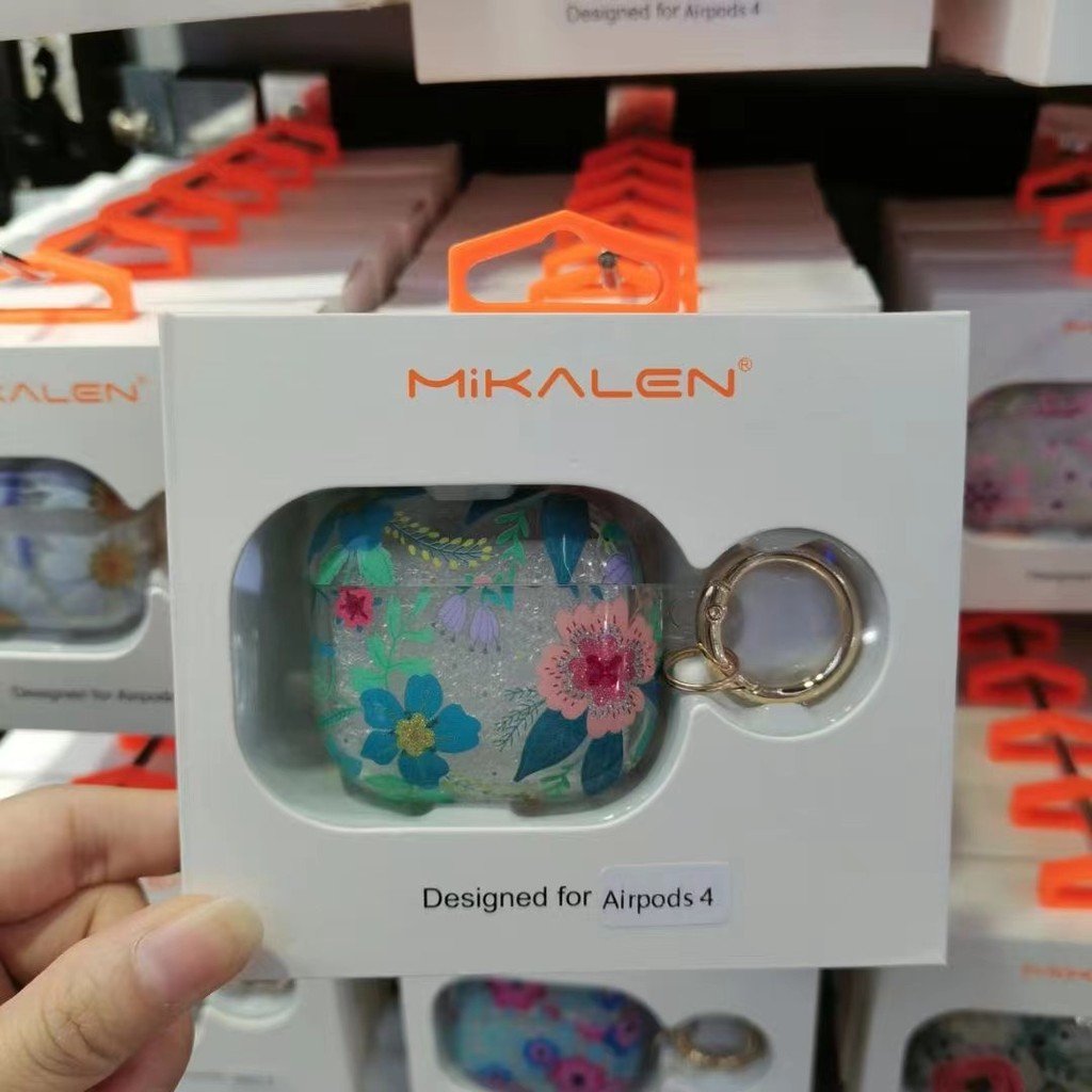 Mikalen / mikalen Airpods 4 Vỏ bảo vệ Vỏ bảo vệ Hoa biển Hoa nữ Xiaohongshu Vỏ bảo vệ tai nghe trọn gói thế hệ thứ 4