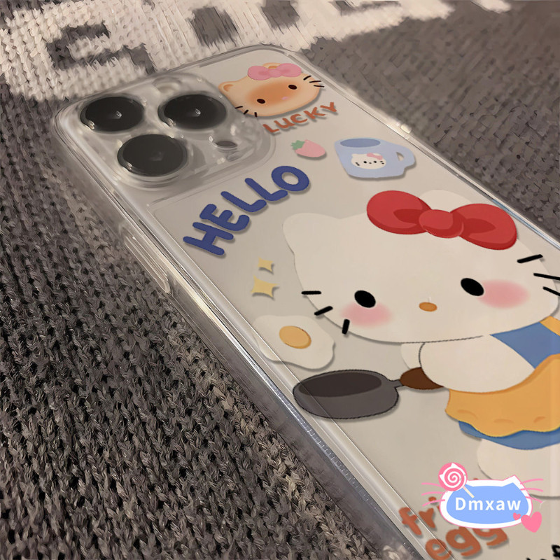 Ốp Điện Thoại Mèo Kitty Hoạt Hình Dễ Thương Cho Realme V30 V30T V25 V23 V23i V20 V13 V5 X7 Pro Max Ultra C1 Q5 Q3 Q2 Pro Q5i Q3i Q3S Q3T Narzo 30 5G Vỏ Bảo Vệ Chống Rơi