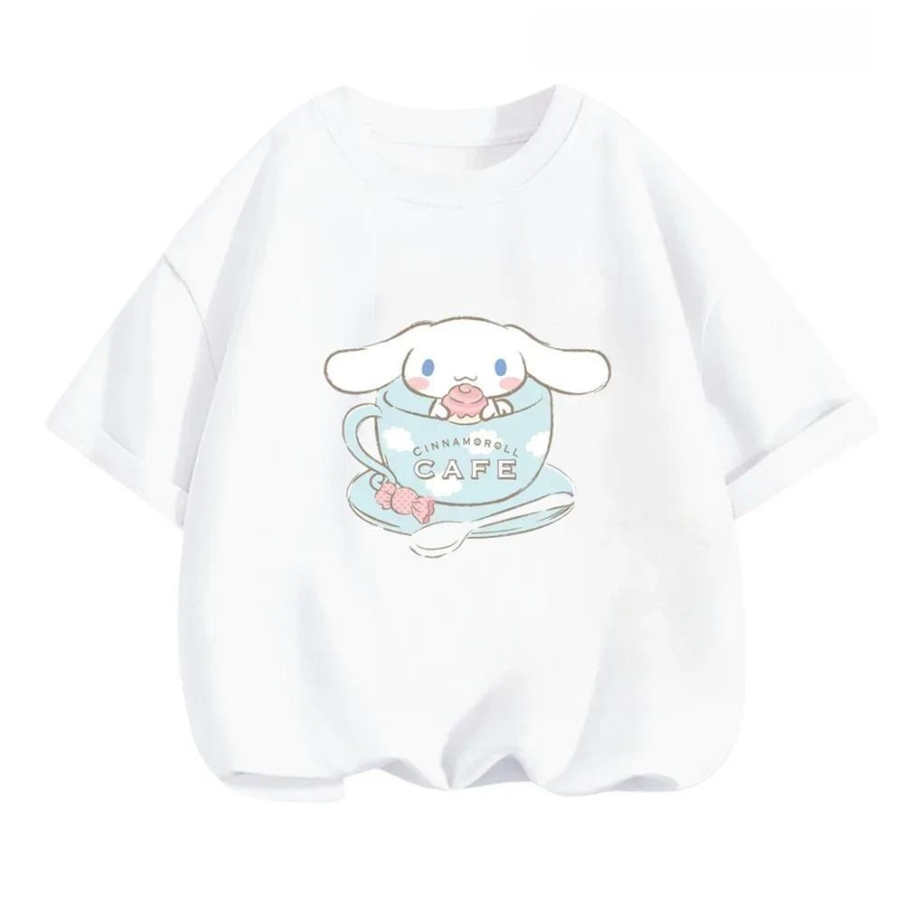 Trẻ Em 'Cinnamoroll Ngắn Tay T-Shirt Mùa Hè Phim Hoạt Hình Giản Dị Mặc Cho Bé Trai Và Bé Gái