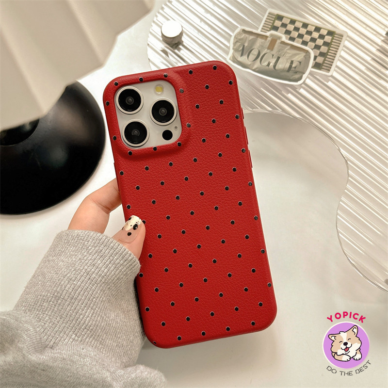 Ốp điện thoại chấm bi màu trơn cho IPhone 16 16Pro 16Plus 11 12mini 13Pro Max 14Plus 15Pro XR XS Max 7 8 Plus SE2020 Vỏ điện thoại hoạt hình cho IPhone 16Pro Max Girl LZW