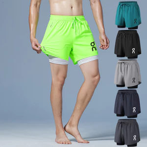 Nam Marathon Đường đua và Trường lót khô nhanh Chạy bộ giả hai mảnh quần short chạy bộ