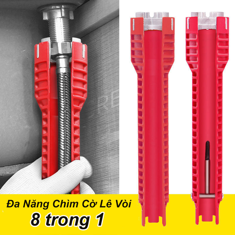 【8 trong 1】Đa Năng Chìm Cờ Lê Vòi，Cờ lê đa năng mạnh dây cấp nước, Dụng cụ Tháo Tháp Cường Nước ĐA NĂNG