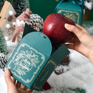 Hộp Apple Giáng Sinh Đêm Giáng Sinh Hộp Quà Tặng Đỏ Xanh Xanh Dương Nóng Đóng Dấu Ruy Băng Hộp Quà Tặng Cho Tiệc Giáng Sinh