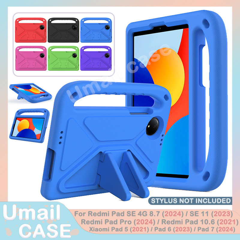 Ốp lưng EVA an toàn cho trẻ em cho Xiaomi Pad 7 7Pro Pad 6 Pad 5 5Pro Poco Pad 5G Redmi Pad Pro 12.1 SE 11 SE 4G 8.7 10.61 Vỏ máy tính bảng chống sốc