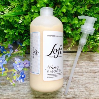 Keratin nano tươi phục hồi tóc hư nát SOFT Natural Collagen 1000ml không cay mùi thơm (USA) [ TN ]