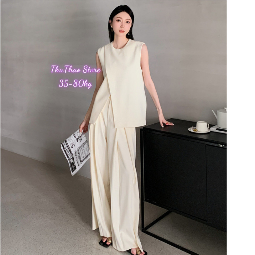 Set Đồ Nữ 2 Chi Tiết, Thiết Kế Độc Lạ Áo Vạt Chéo Phong Cách Cá Tính Năng Động Đi Làm, Đi Chơi Có Bigsize