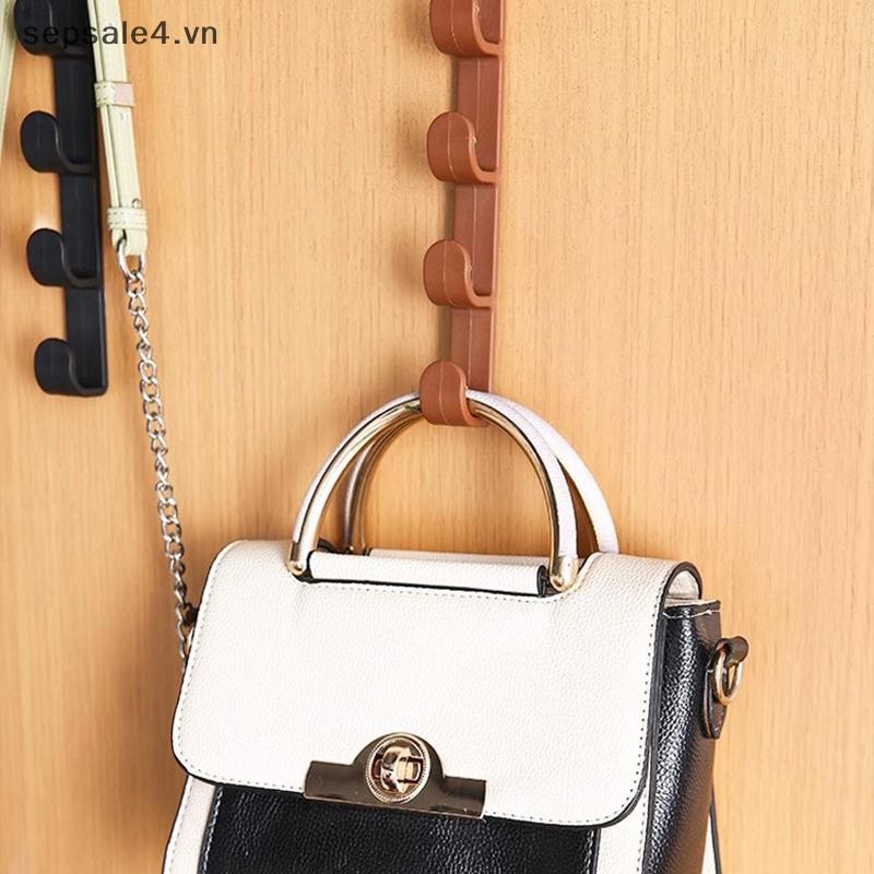 # MỚI # Fivesegment Móc Cửa Túi Đựng Khăn Tóc Liền Mạch Giá Đỡ Phòng Ngủ Nhà Tổ Chức Bảo Quản Bằng Nhựa Màu Nguyên Chất.