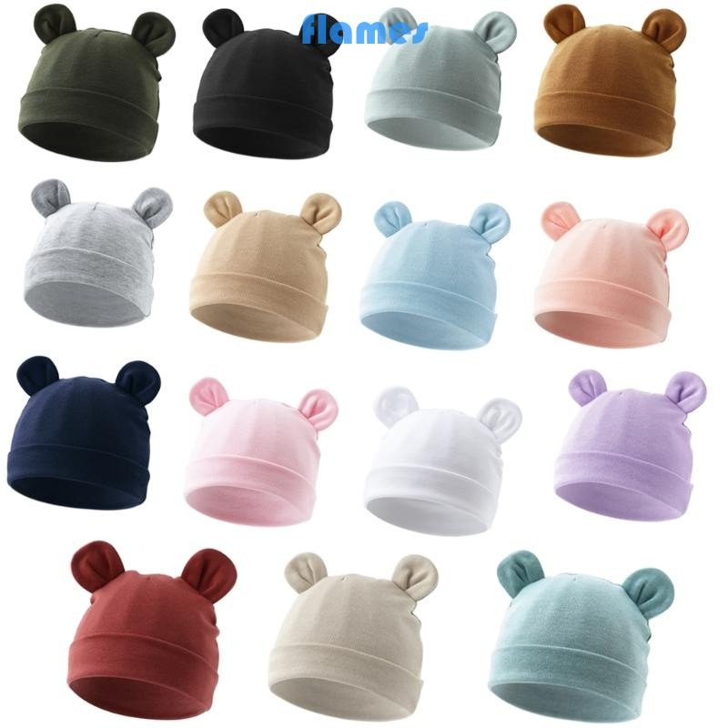 Fl Mũ Tai Đáng Yêu Cho Bé Sơ Sinh Co Giãn Bonnet Chắc Chắn Cho Trẻ Sơ Sinh 0-24 Tháng