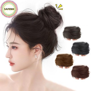 Safenh Nữ Bé Gái Dây Buộc Tóc Bện Tạo Kiểu Lông Tơ Tóc Giả Vòng Vô Hình Liền Mạch Bun Tự Nhiên Tổng Hợp Tóc Tóc Tóc DIY Trang Trí VN