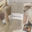 Tất ống giữa BORAGETE, Tất nhung ấm áp mùa đông bằng vải Cashmere, Tất sọc dày thời trang ngủ tại nhà dành cho nữ