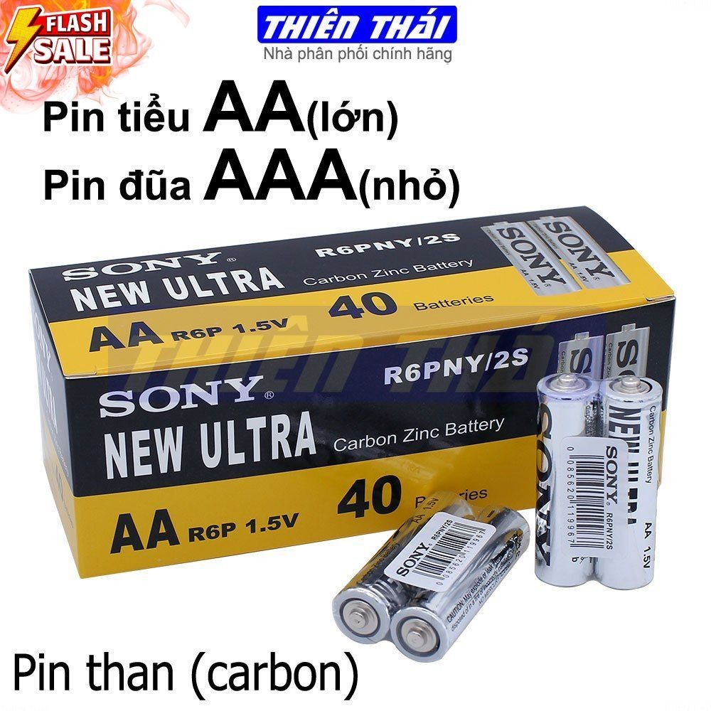 Hộp 40viên Pin Sony New Ultra AA,AAA 1.5V R03,R6,pin tiểu, pin đũa,pin ...