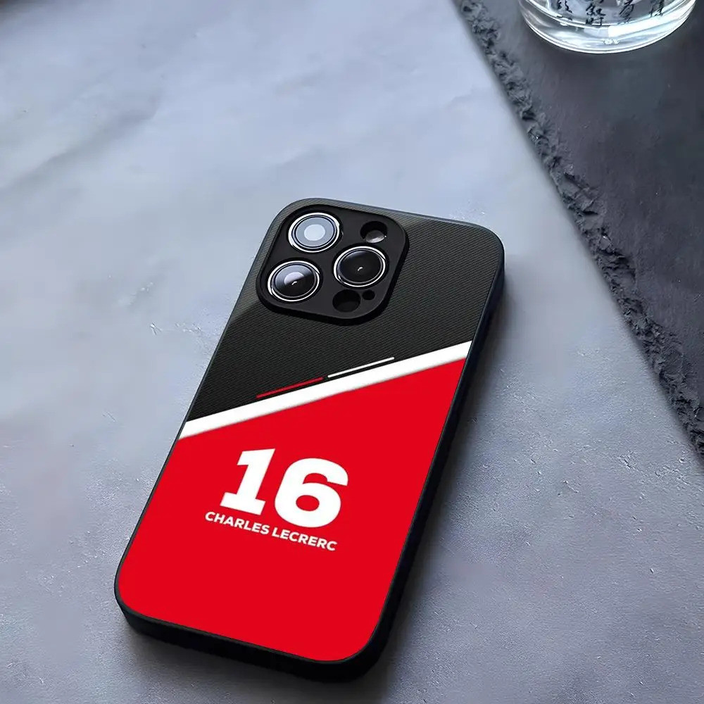 BK-1 F1 16 C-Charles L-Leclerc Ốp Điện Thoại Kính Cường Lực Cho iPhone 13 14 16 12 17.35 11 Pro XS Max Plus Mini X XR SE2020 Coque