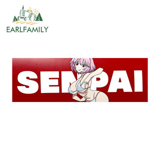 EARLFAMILY Cô Gái Nhật Bản Hoạt Hình Slap Xe Ô Tô Chống Trầy Xước Gương Chiếu Hậu Ván Trượt JDM Decal Chống Thấm Nước Vui Nhộn Phụ Kiện Xe Hơi