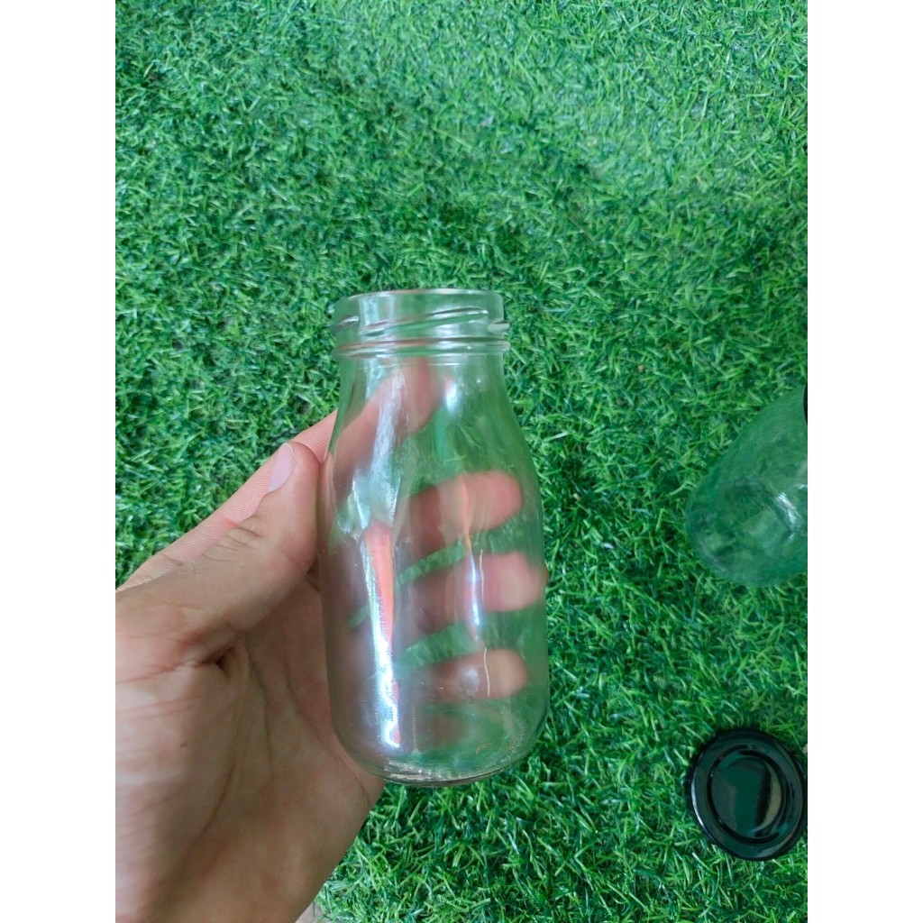 Chai Thủy Tinh Nắp Thiếc 200ml, 250ml, 300ml, 500ml,1000ml (Chai trơn, không in hình) - Đựng sữa hạt, nước ép, detox