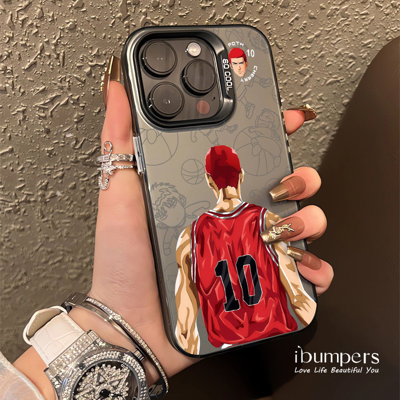ibumpers Ốp Điện Thoại iPhone Hợp Thời Trang Cool Slam Dunk Anime Họa Tiết Cho IPhone 16 15 14 12 13 11 Pro Max Ốp Lưng IMD Cứng Và Nhẵn