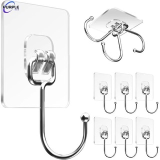 1 / 3 / 5 Cái Móc Chống Thấm Nước Trong Suốt Không Cần Đinh Cho Nhà Bếp / Móc Treo Tường Tự Dính Đa Năng Treo Chìa Khóa