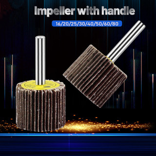 16 80mm 80 Grit Chà Nhám Nắp Bánh Xe Mài Bánh Xe Dremel Phụ Kiện Giấy Nhám Dụng Cụ Đánh Bóng 6 Mm Shank Cho Máy Khoan kim loại vải đa năng phù hợp dùng cho gia đình căn hộ văn phòng và không gian nhỏ