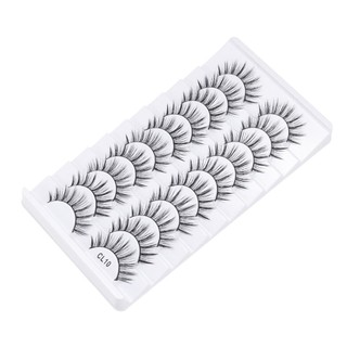 AFTEROF 10 Cặp Lông Mi Giả, Full Strip Handmade Faux Mink Lash, Vẻ Đẹp Natrual Dài Tàn Ác Không Lông Mi Giả Nối Mi Mắt