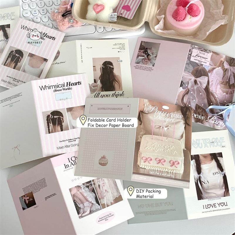 Maybest 10 Chiếc Hàn Quốc Ins Thời Trang Dễ Thương Thẻ Ảnh Kpop Thẻ Lưng Có Thể Gập Lại Đựng Thẻ Sửa Trang Trí Bảng Giấy DIY Chất Liệu Đóng Gói {VN}