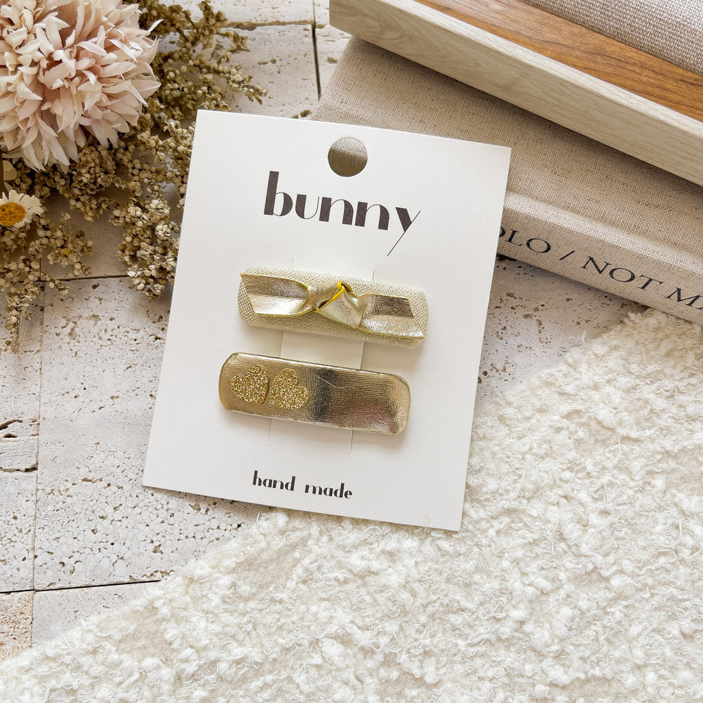 Kẹp tóc Girls Bangs Kẹp tóc bằng da vàng