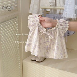 Bộ trang phục hoa cho bé gái, bộ hai mảnh thời trang cho trẻ em