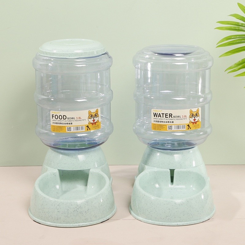 Bình uống nước tự động và bát ăn tự động cao cấp cho chó mèo 3,8 lít có thể tháo rời không trượt