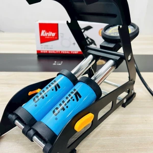 Bơm đạp chân xe đạp xe máy,bơm xe đạp xe máy Kirito Nhật Bản,bơm xe đạp chân 2 ống,bơm hơi đạp chân,bơm đa năng,bơm lốp