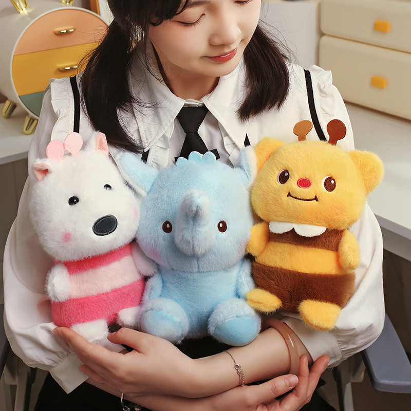 Rytanda Capybara Búp bê voi sang trọng Ong, Đồ chơi sang trọng cho gấu, Động vật mô phỏng dễ thương, Đệm Sofa mềm, Đồ chơi làm dịu trẻ em, Quà tặng sinh nhật bạn gái, Trang trí Giáng sinh