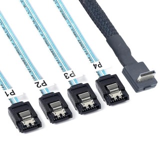 CLIP Pcie OCuLink SFF 8611 4i đến 4 chiếc Cáp dữ liệu 7P Pcie Dây nối dài góc