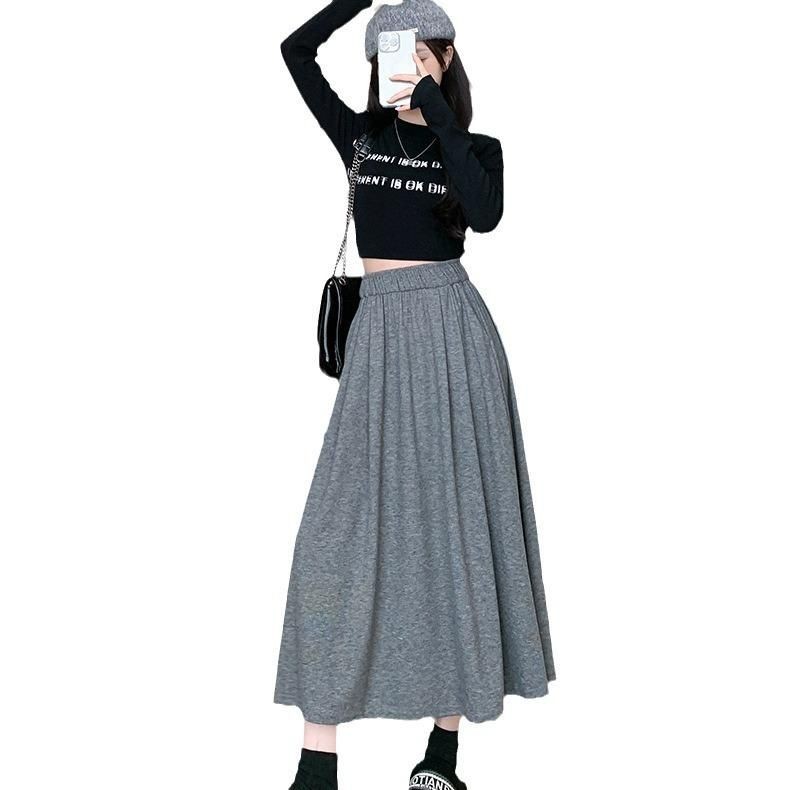 LAMDIENSTORE - LQ032 Chân váy xòe chữ A dáng lửng, chất liệu vải UMI