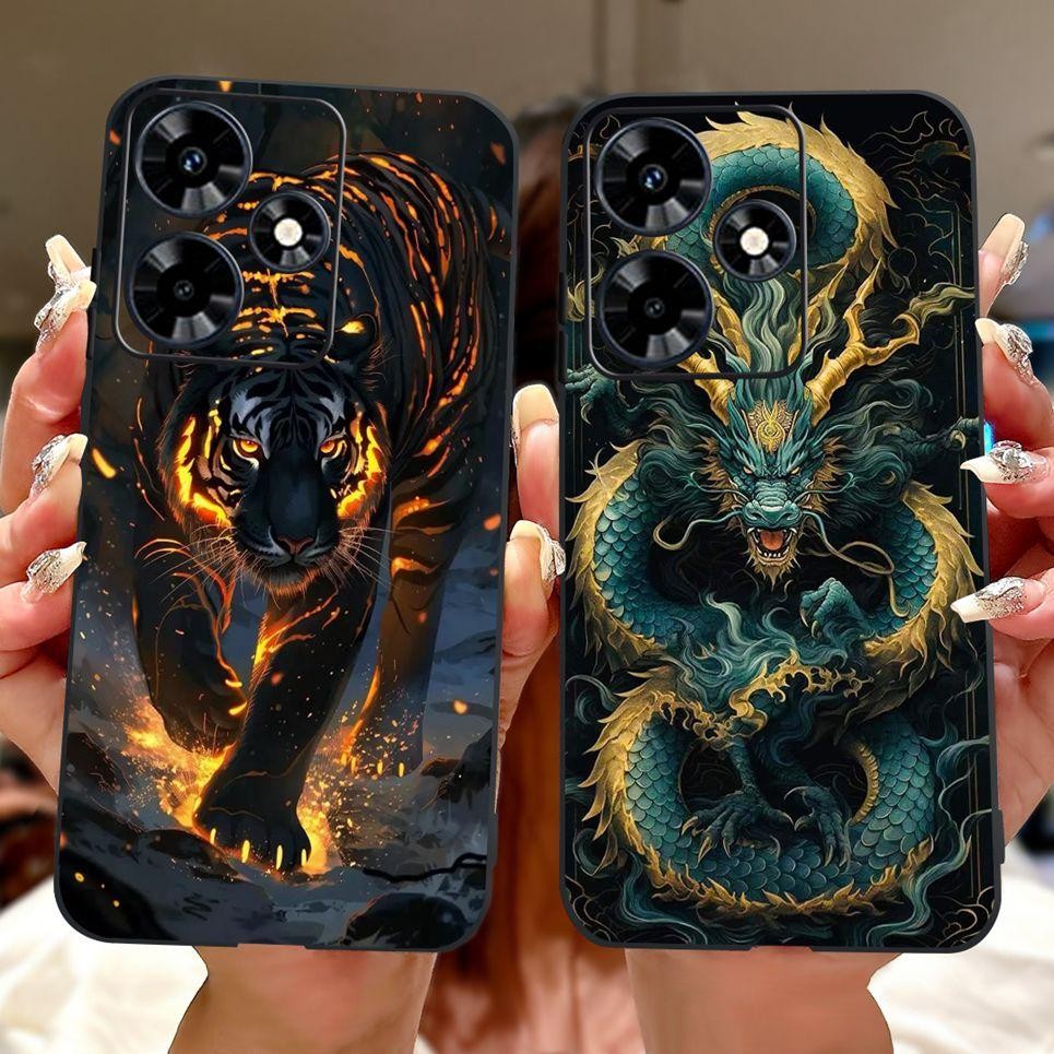 Ốp Điện Thoại Họa Tiết Rồng Sư Tử Cho infinix Hot 30 30i 30 Chơi NFC Ốp Lưng Hoạt Hình Mềm Mờ Silicon Shlle Hot30 30Play