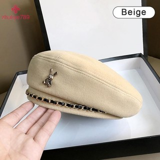 < zhuliye789 > Mũ nồi nữ phong cách dành cho nghệ sĩ Pháp Mũ beanie mùa đông ấm áp Màu trơn Thanh lịch dành cho nữ Mũ họa sĩ phù hợp