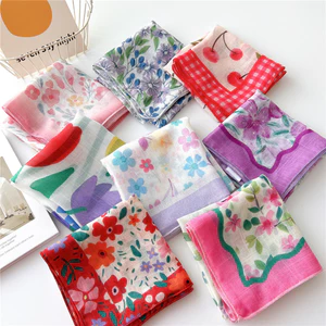 58 Vải Lanh Cotton Khăn Vuông Nhỏ Xuân Thu Văn Học Phù Hợp Với Thời Trang Sang Trọng Khăn Trang Trí