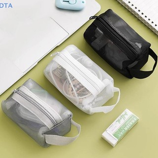 Dta Lưới Túi Đựng Mỹ Phẩm Lưới Túi Trang Điểm Lưới Trong Suốt Dây Kéo Túi Cho Văn Phòng Du Lịch Túi Bảo Quản Túi Vệ Sinh Túi Trang Điểm PO