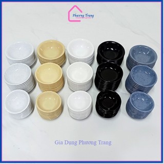 Combo 10 chén chấm nước tương, nước mắm, gia vị nhựa melamine nhựa cứng, khó bể nhiều màu nhiều size - Phương Trang
