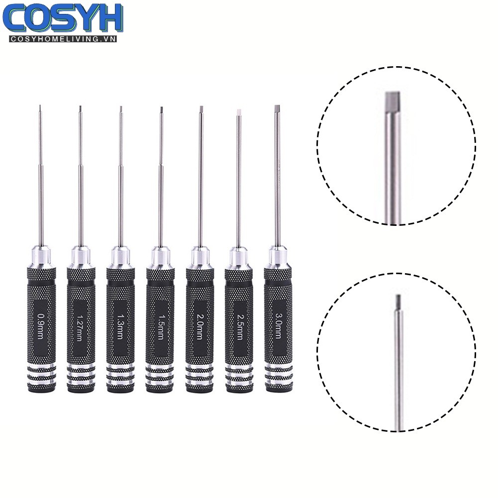 [Cosyh] 1 Dụng cụ tuốc nơ vít cờ lê lục giác HSS 0,9-3.0mm cho trình điều khiển vít mô hình RC