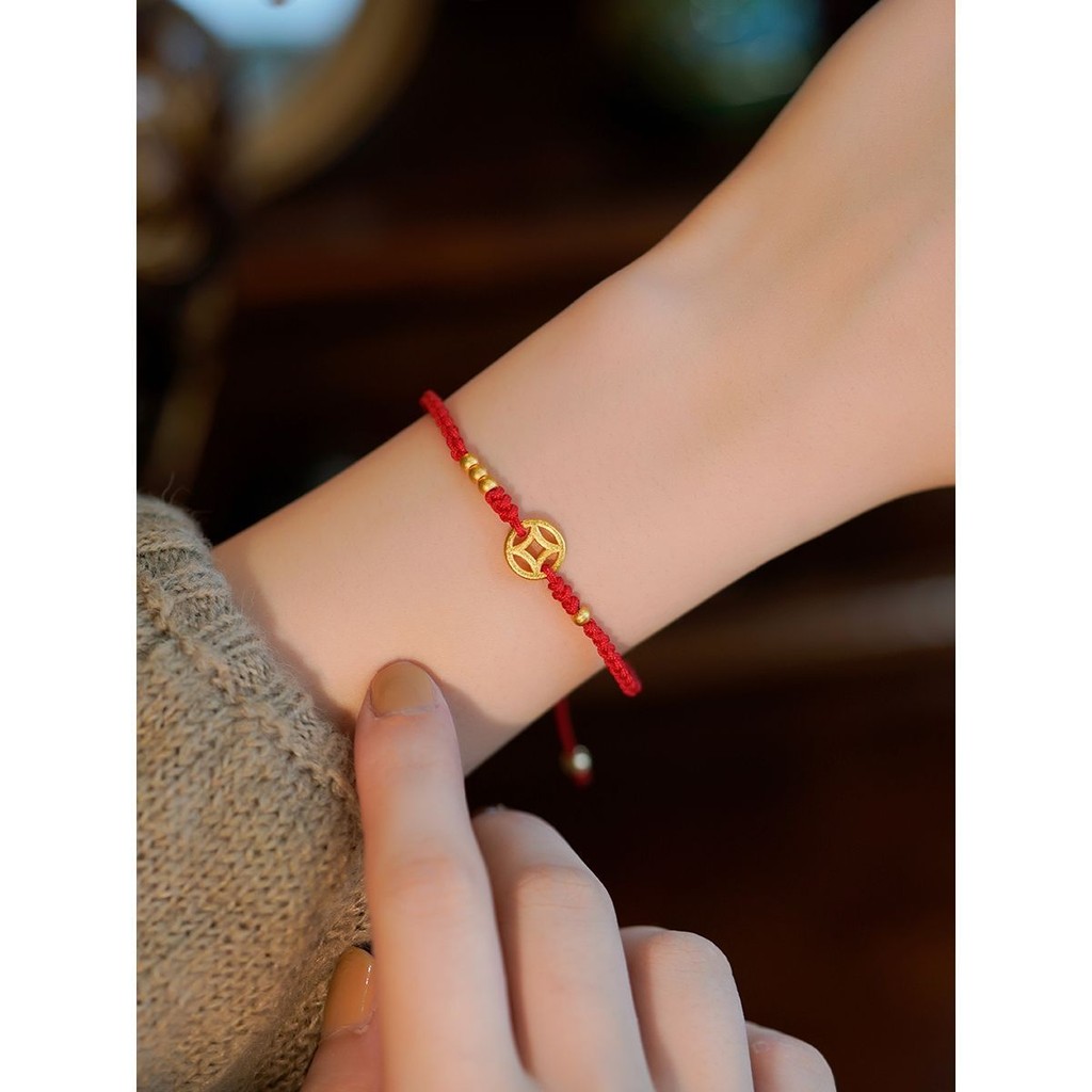 Dây tay dệt mẫu mới dây đỏ dây tay cặp đôi học sinh Vòng tay cổ điển phong cách dân tộc du lịch quà lưu niệm YKHT