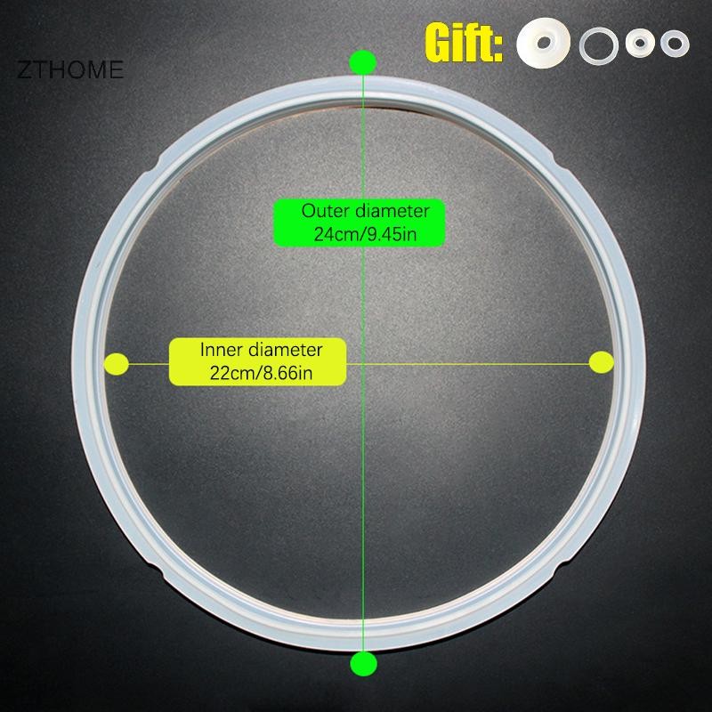 Zthome 18-24cm Cao Su Silicon Thay Thế Rõ Ràng Gioăng Nhà Nồi Áp Lực Con Dấu Vòng HOT