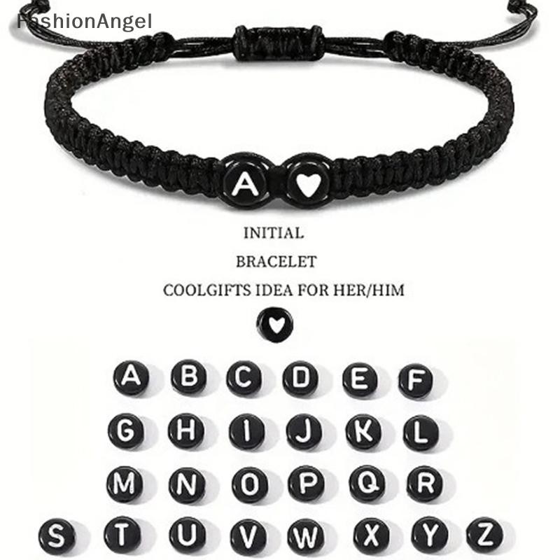 FashionAngel 26 Chữ Cái Vòng Tay Trái Tim Ban Đầu Handmade Có Thể Điều Chỉnh Vòng Tay Tên A-Z Dành Cho Nữ Nam Tình Bạn Trang Sức Quà Tặng VN