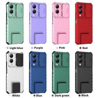 Vỏ Cho Vivo Y17s Y15s Y15a Y12s Y12a Y11s Y11 Y12 Y15 Y17 Vỏ Giáp Chống Sốc Lai Vỏ Bảo Vệ Ống Kính Trượt