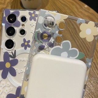 Vỏ hoa dại tươi sáng cho Samsung s25 s25plus ultra Case Girly S22 S22plus S23 S23Plus s23fe s24 s24plus s24ultra Cover