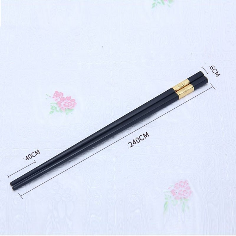 Đũa ăn cơm mạ vàng sang trọng, Bộ 10 đôi đũa ăn cơm cao cấp chống trơn chống mốc chịu nhiệt bộ 10 đôi